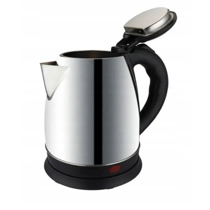 HH42 ELEKTRISCHER Wasserkocher kabellos 2 Edelstahl INOX 2000w groß silber