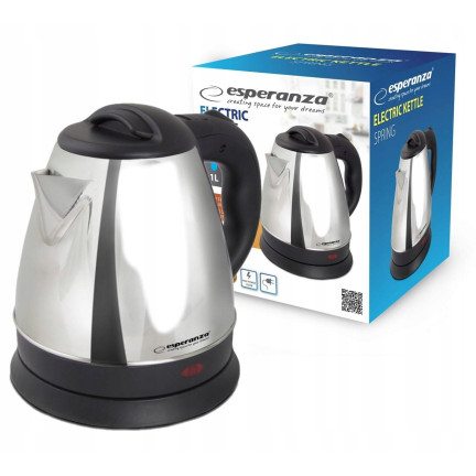 EKK116S ESPERANZA SCHNURLOSER ELEKTRISCHER WASSERKOCHER SPRING 1.0L SILBER