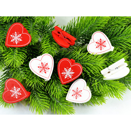26792S WEIHNACHTEN CLIPS HERZEN 8PCS