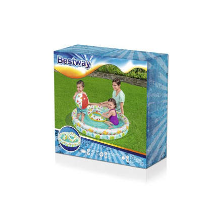 51124 KINDERBECKEN AUFBLASBAR SET BALLKREIS PLANSCHBECKEN BESTWAY GARDEN 51124