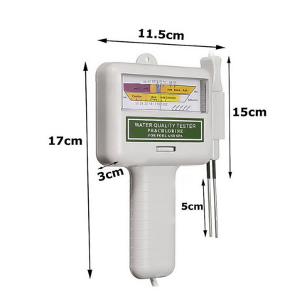 ZW75 SCHWIMMBAD PH WASSER TESTER CHLOR LEVEL TESTER GENAU MIT BATTERIEN