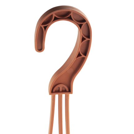 DAGW1-R624 Hanging Planter with Hook and Bracket, Terracotta, Round Hanging Balcony Planter with Hook for Flowers