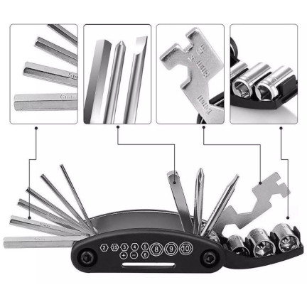 NN19 BIKE TOOLS MULTITOOL 16W1 sada klíčů Sada klíčů na kola