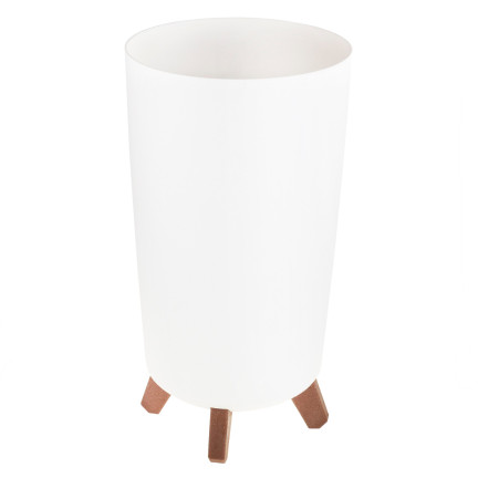 DGTL200-S449 BLUMENTOPF TOPF GEHÄUSE HOCH AUF BEINEN BLUMENBEET WEISS PALME