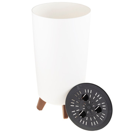 DGTL240-S449 Tall white planter with legs, round tall pot, slim white planter with legs