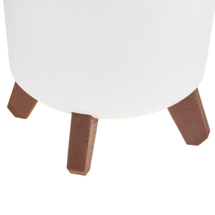 DGTL240-S449 Tall white planter with legs, round tall pot, slim white planter with legs