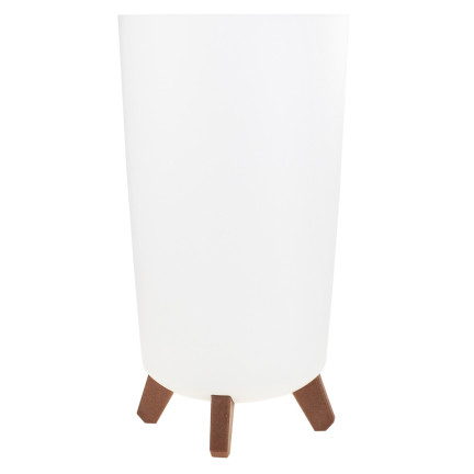 DGTL240-S449 Tall white planter with legs, round tall pot, slim white planter with legs