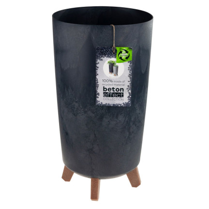 DGTL200E-S433 Gracia Slim Concrete-Effect Flower Pot with Concrete-Effect Legs