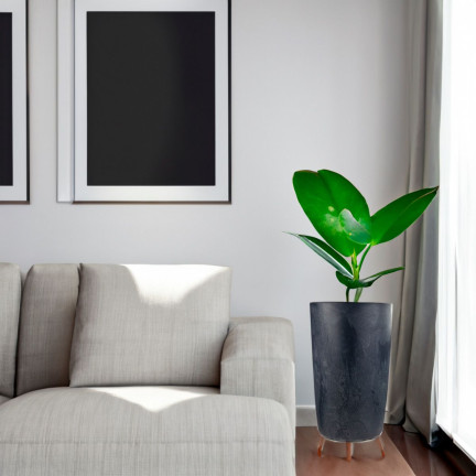 DGTL200E-S433 Gracia Slim Concrete-Effect Flower Pot with Concrete-Effect Legs