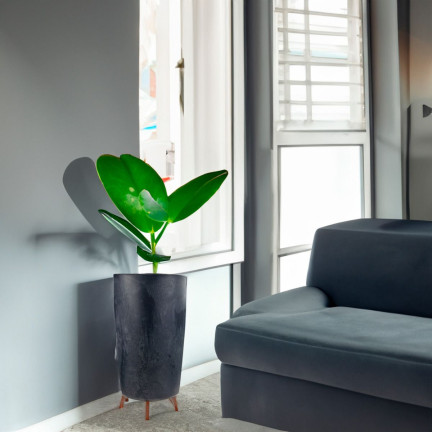 DGTL200E-S433 Gracia Slim Concrete-Effect Flower Pot with Concrete-Effect Legs
