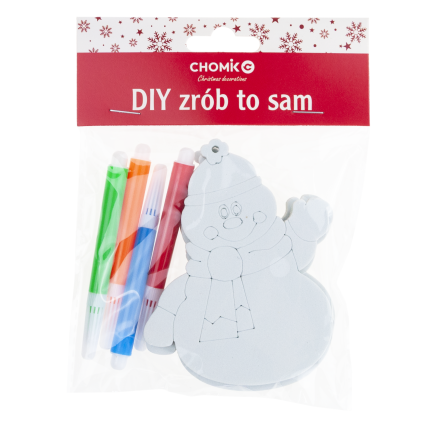 DIY7083 Set of Hanging Christmas Ornaments with 4 DIY Markers