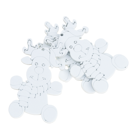 DIY7083 Set of Hanging Christmas Ornaments with 4 DIY Markers