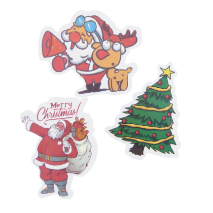 DIY7090 Set of Hanging Christmas Decorations with DIY Stickers
