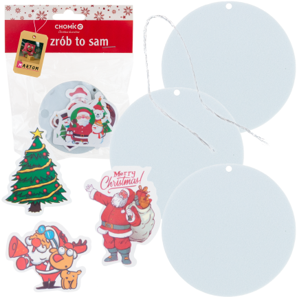 DIY7090 Set of Hanging Christmas Decorations with DIY Stickers