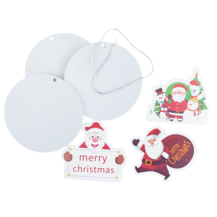 DIY7090 Set of Hanging Christmas Decorations with DIY Stickers