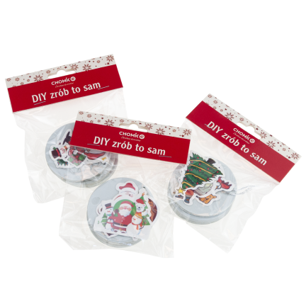 DIY7090 Set of Hanging Christmas Decorations with DIY Stickers