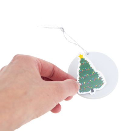 DIY7090 Set of Hanging Christmas Decorations with DIY Stickers