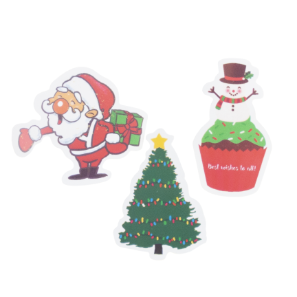 DIY7090 Set of Hanging Christmas Decorations with DIY Stickers