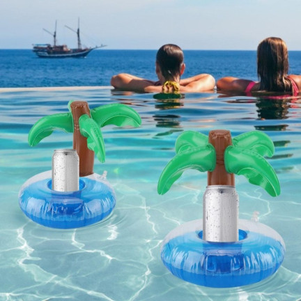 TG48083 Blown Glass Beach Palm Coaster