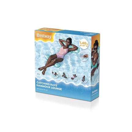 43839 Schwimmende Hängematte, aufblasbare Hängematte, 2 Luftkammern, Bestway, 1.4 X 0.87 M TO 100KG