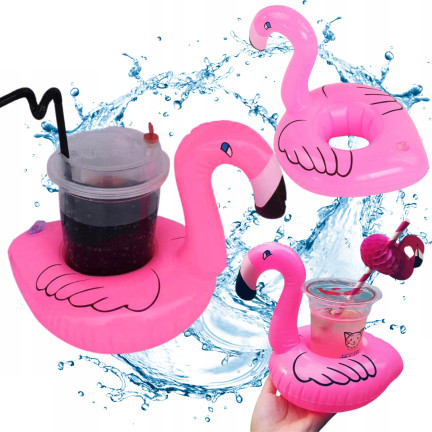 5677 FLAMINGO AUFBLASBARER BECHERHALTER FÜR GETRÄNKE
