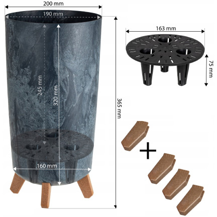 DGTL240E-425u Gracia Tubus Slim Concrete Effect Planter