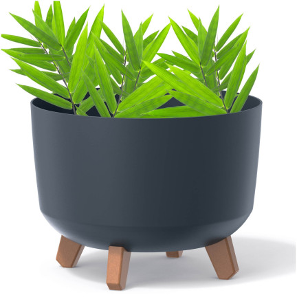 DGTL300L-S433 Planters, pots, and planters with drainage holes, 30 cm legs, anthracite tube, bowl