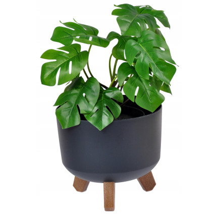 DGTL300L-S433 Planters, pots, and planters with drainage holes, 30 cm legs, anthracite tube, bowl