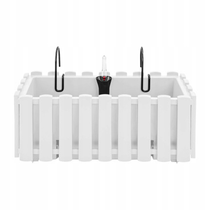 DDEF400W-S449 balcony planter, planter for balconies, railings, and patios, white