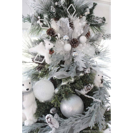 TG66272-1 Christbaumkugeln weiß KIT XXL 100pcs DECORATIONS Kugeln 6/4/3cm