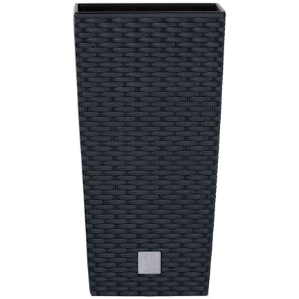 DRTS170-S433 Outdoor Rattan Planter, Anthracite, with Insert, Tall