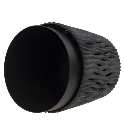 DSR160-S433 Decorative openwork plant pot, 16 cm, sandy anthracite, with a 1.7-liter liner
