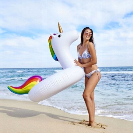 2645 SCHWIMMEN KREIS AUFBLASBARE MATRATZE EINHORN XXL