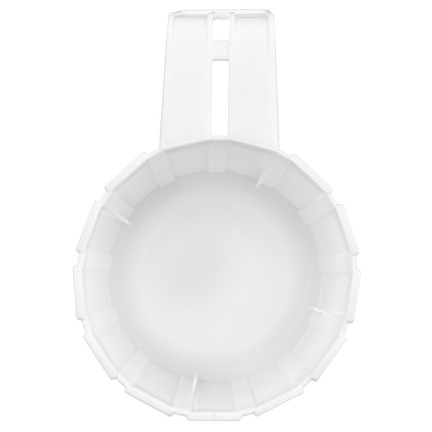 DDEZ150-S449 BALKONTOPF FÜR BRÜSTUNGSGELÄNDER MIT HAKEN RUSTIKALER WEISSER TOPF