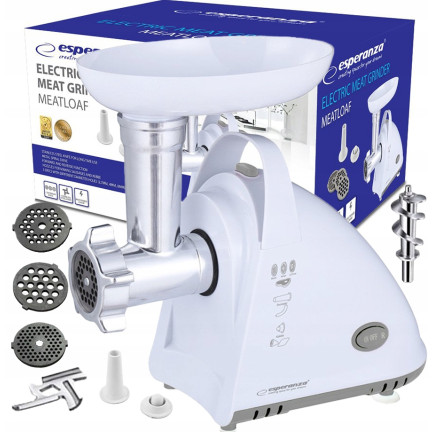 EKM031 ESPERANZA GROSSER FLEISCHWOLF 2200W WURSTDÜSE