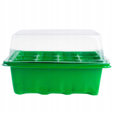 TG64403 Mini Greenhouse for Germination and Seedling Growth, 12 Compartments (4x4 cm)