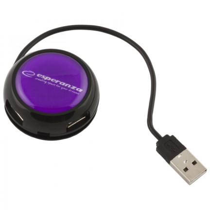 ES272F USB 2.0 HUB 4 PORTY YOYO FIALOVÁ