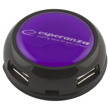 ES272F USB 2.0 HUB 4 PORTY YOYO FIALOVÁ