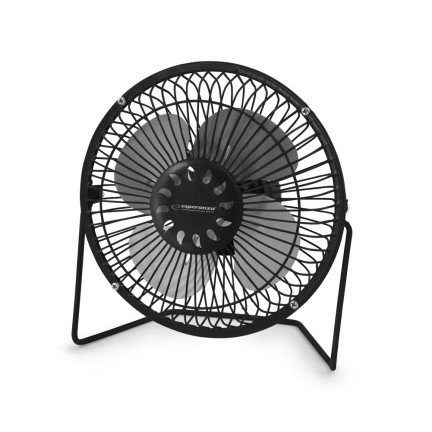 ES21C USB Desk Fan, Powerful, Metal, Black