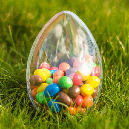 TG35238 Acrylic Egg, 8 cm Plastic Egg, for Decorating, Easter Decorations