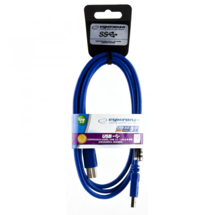 EB153 ESPERANZA KABEL USB 3.0 - 3.0M A-B M/M (TISK,SKENOVÁNÍ, EXTERNÍ HDD)