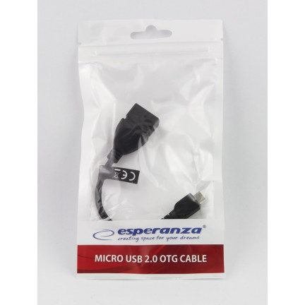 EB180 ESPERANZA MICRO USB 2.0 KABEL A-B M/F OTG