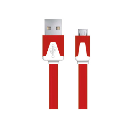 EB182R ESPERANZA MICRO USB 2.0 A-B M/M KABEL 1,8 M PLOCHÝ ČERVENÝ