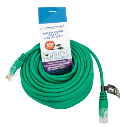 EB277G UTP CAT 5E PATCHCORD 10M ZELENÝ
