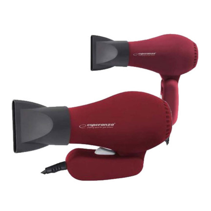 ES16C FALTBARER KOMPAKTER REISEHAARTROCKNER 750W ROT