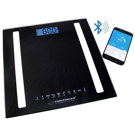EBS016K ESPERANZA 8IN1 BADEZIMMERWAAGE MIT
BLUETOOTH-FUNKTION B.FIT SCHWARZ