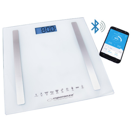 EBS016W ESPERANZA 8IN1 BADEZIMMERWAAGE MIT
BLUETOOTH-FUNKTION B.FIT WEISS