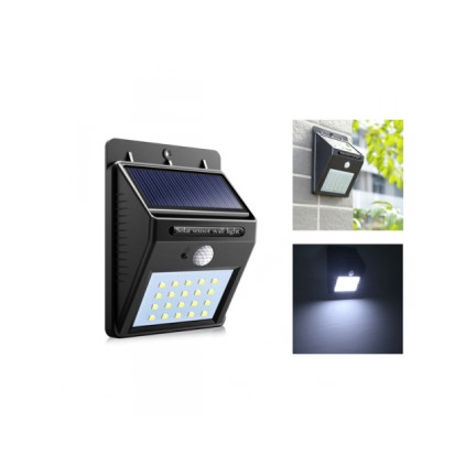 WW40HALOGEN SOLARLAMPE 20 LED MIT BEWEGUNGSMELDER