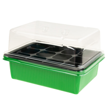 TG64403 Mini Greenhouse for Germination and Seedling Growth, 12 Compartments (4x4 cm)