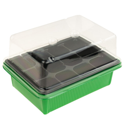 TG64403 Mini Greenhouse for Germination and Seedling Growth, 12 Compartments (4x4 cm)